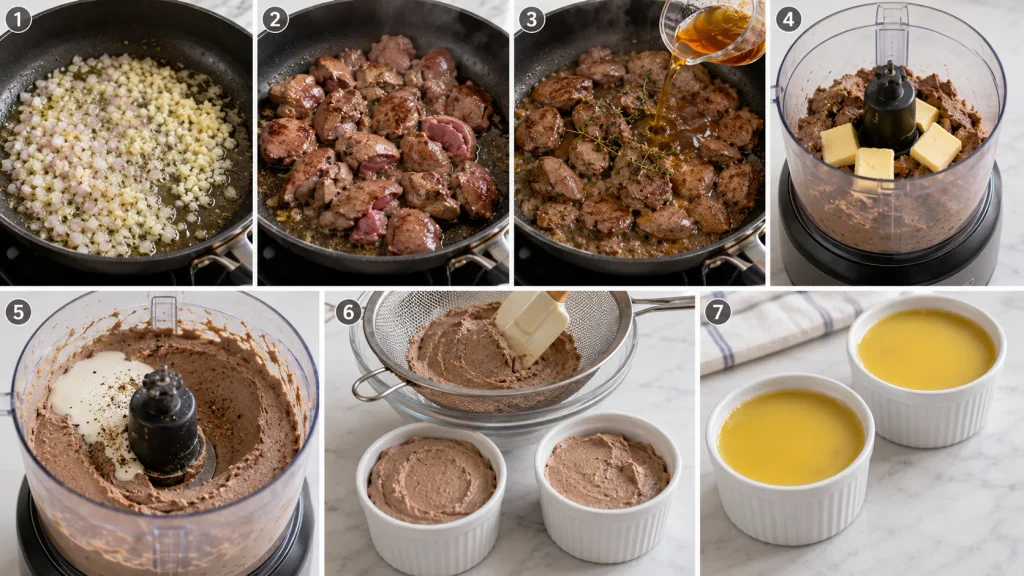 Step-by-step cooking process for Mary Berry Chicken Liver Pate