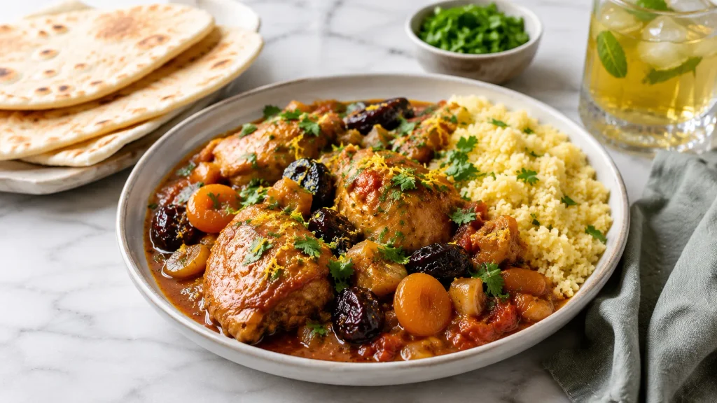 Mary Berry Chicken Tagine presented ready to serve