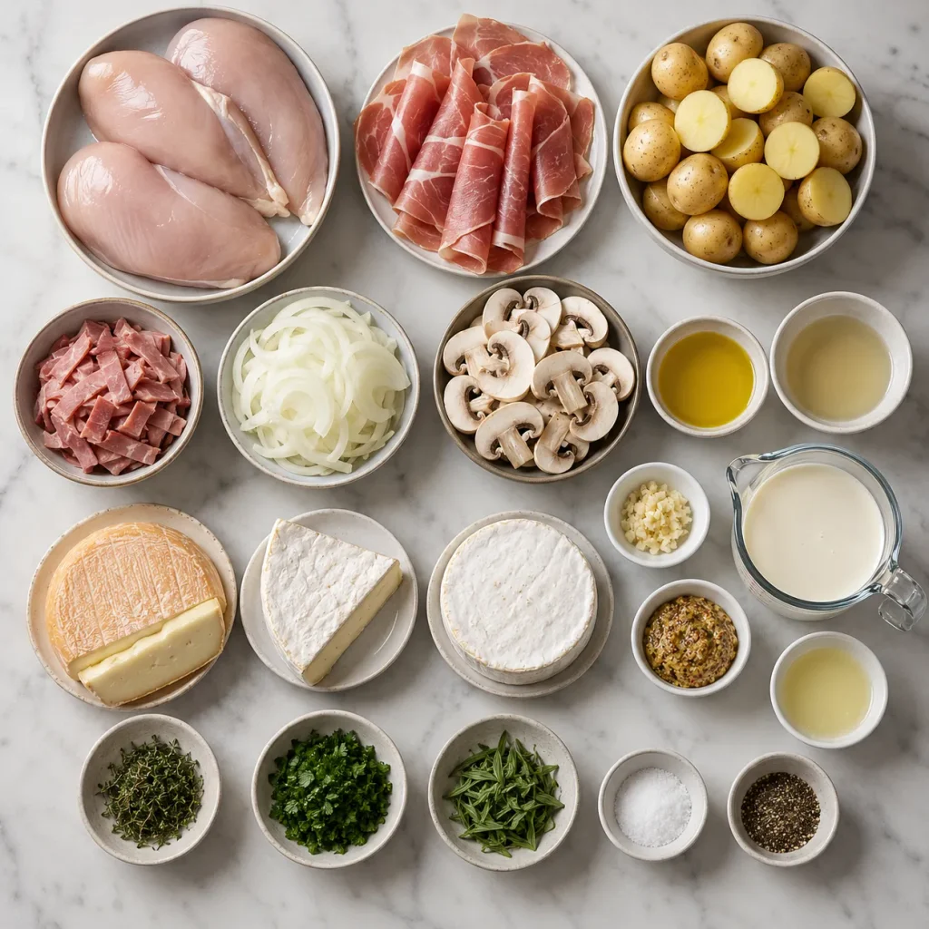 Ingredients for Mary Berry Chicken Wrapped in Parma Ham Recipe