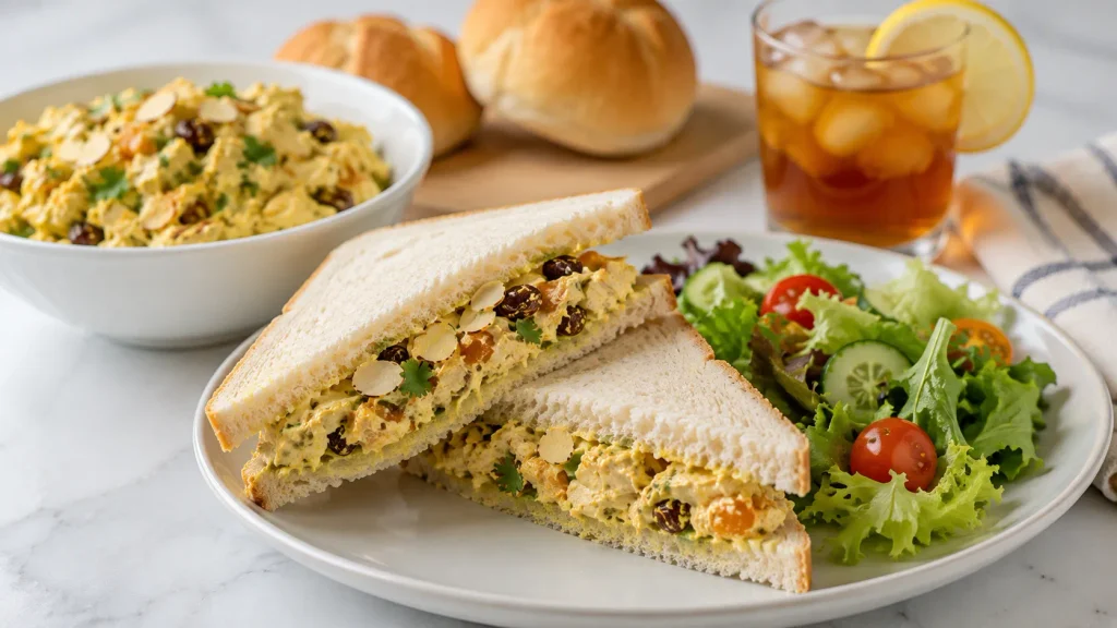 Mary Berry Coronation Chicken Recipe served with sandwiches, salads, or jacket potatoes