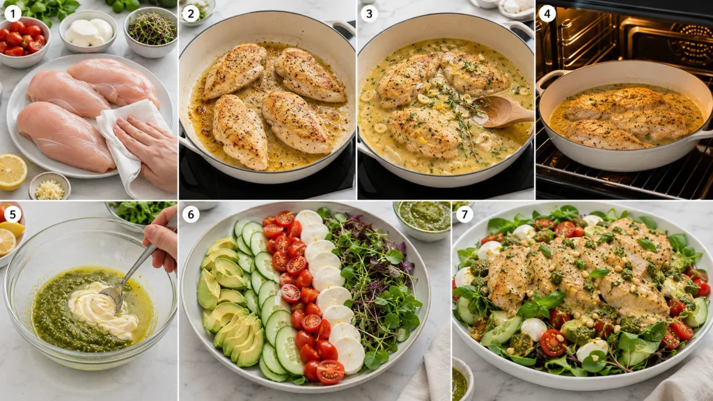 Step-by-step cooking process for Mary Berry Lemon Chicken