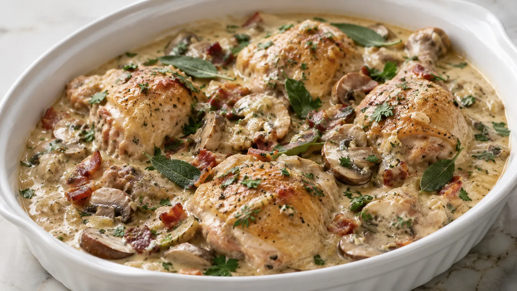 Mary Berry Slow Cooker Chicken Casserole with tender chicken and creamy sauce