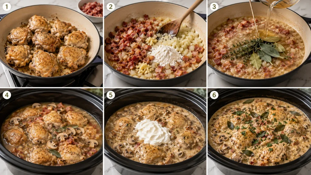 Step-by-step preparation of Mary Berry Slow Cooker Chicken Casserole Recipe