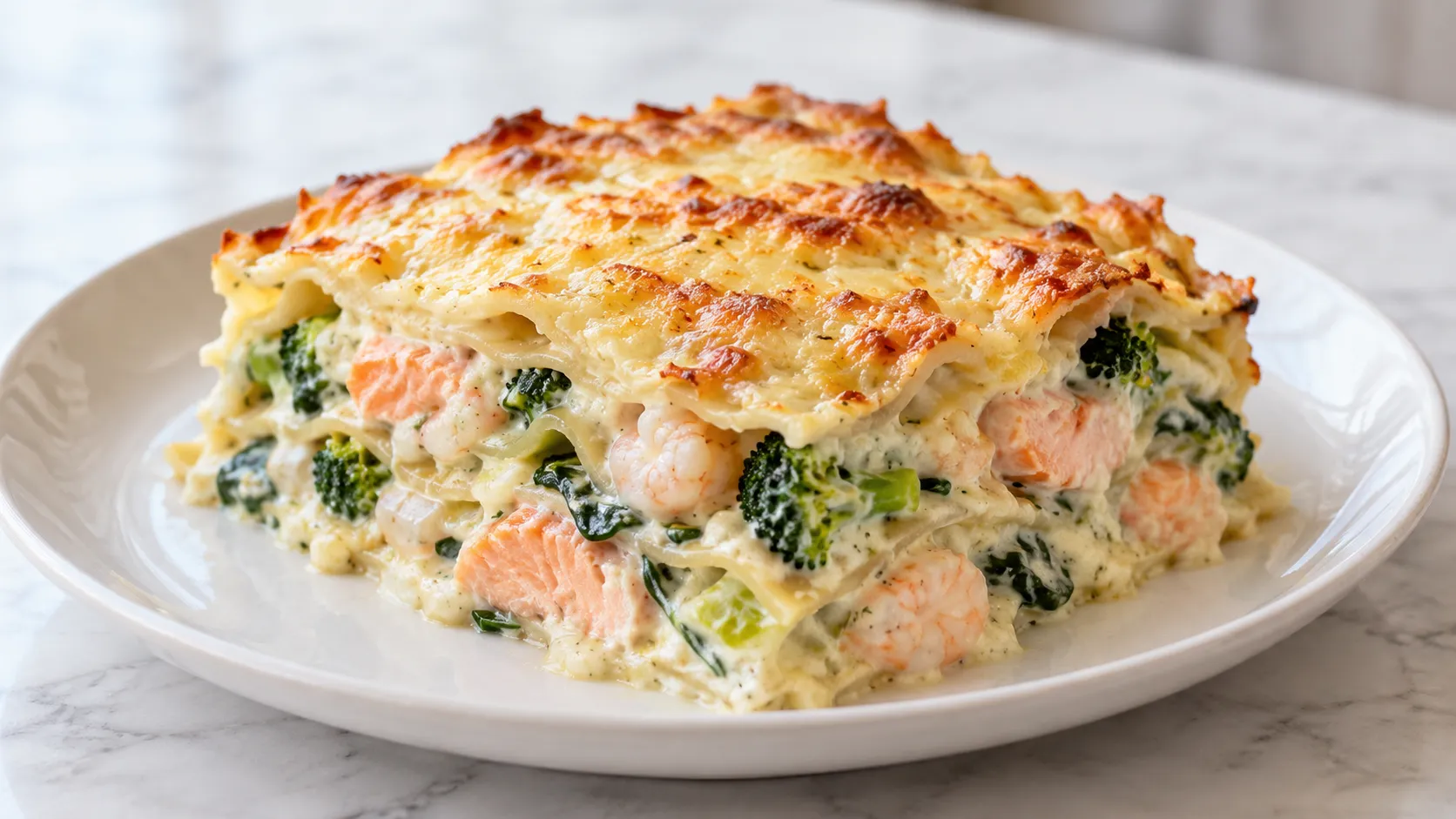 Mary Berry Fish Lasagne Recipe with creamy layers and golden Parmesan topping